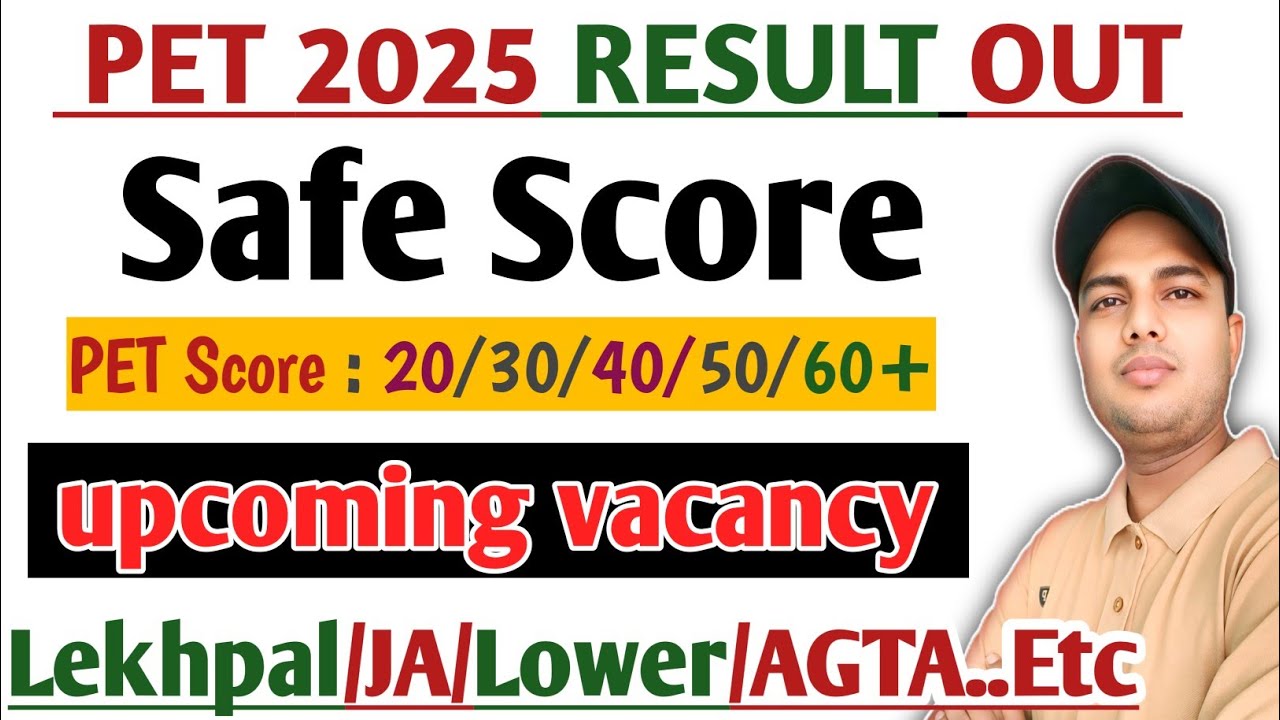 UPSSSC PET 2025 RESULT | up lekhpal pet safe score 2025 | upsssc pet | upsssc news today