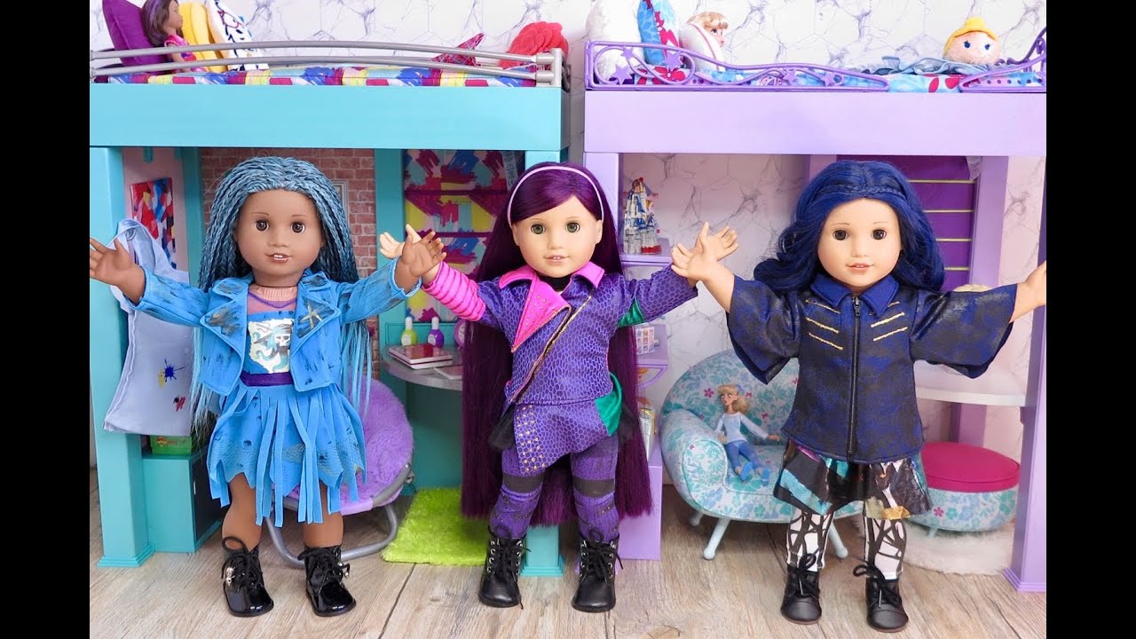 American Girl Doll Disney Descendants Mal & Evie Loft Beds ~ The Rise of Red
