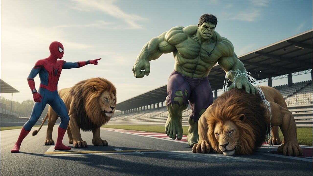 Hulk and Spider-Man super race 🏁 #hulkshorts #cocomelonstyle #marvel 