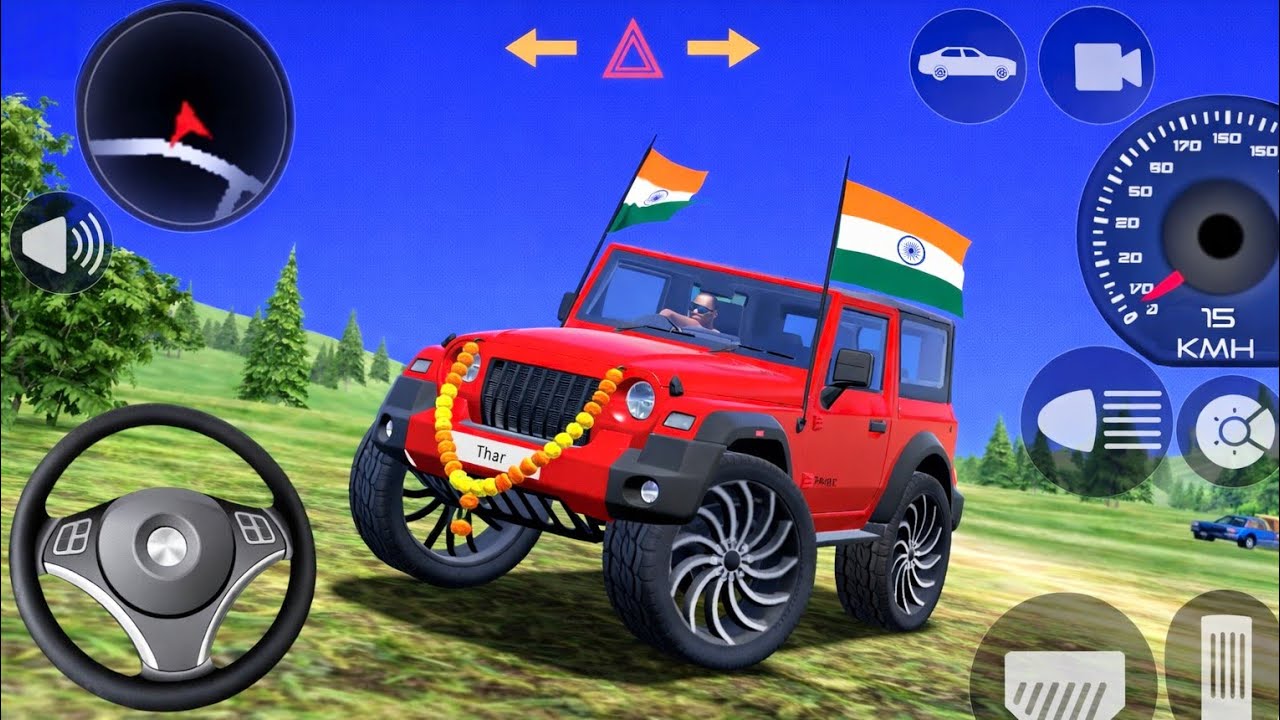 🔴Modified Mahindra Red Thar Gameplay | Indian Cars (Gadi Wala Game) | Android 2026