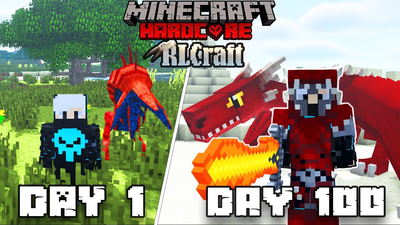I Spent 100 days in RLCraft.. (Hindi)