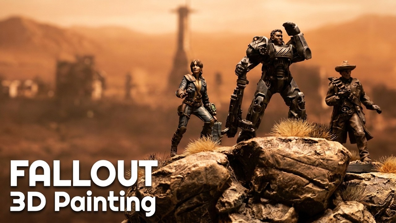Creating a 3D Painting with the Characters from the Fallout Show | DIORAMA