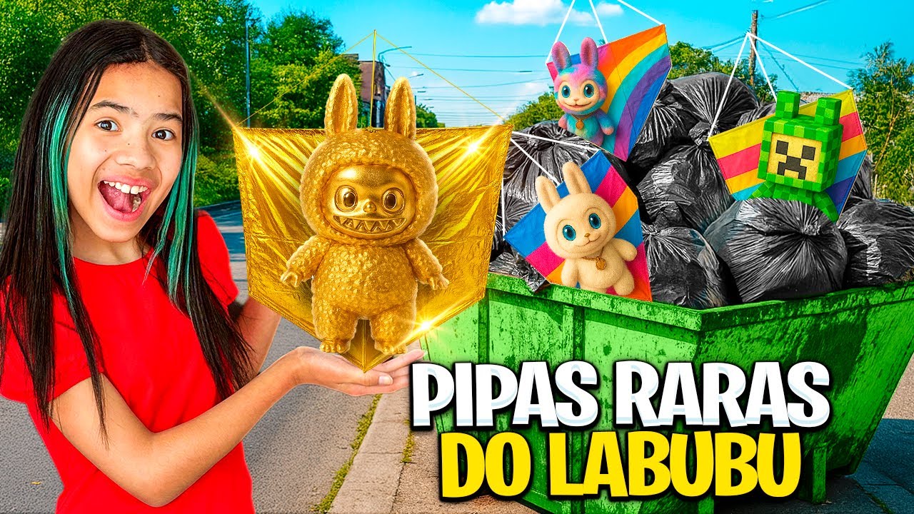 ENCONTREI PIPAS LABUBU NO LIXO DA NOSSA CIDADE *Super Raras!