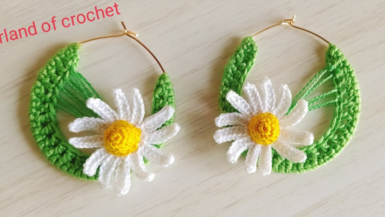 Easy crochet earring pattern #10 | step by step tutorial video #earring#garlandofcrochet