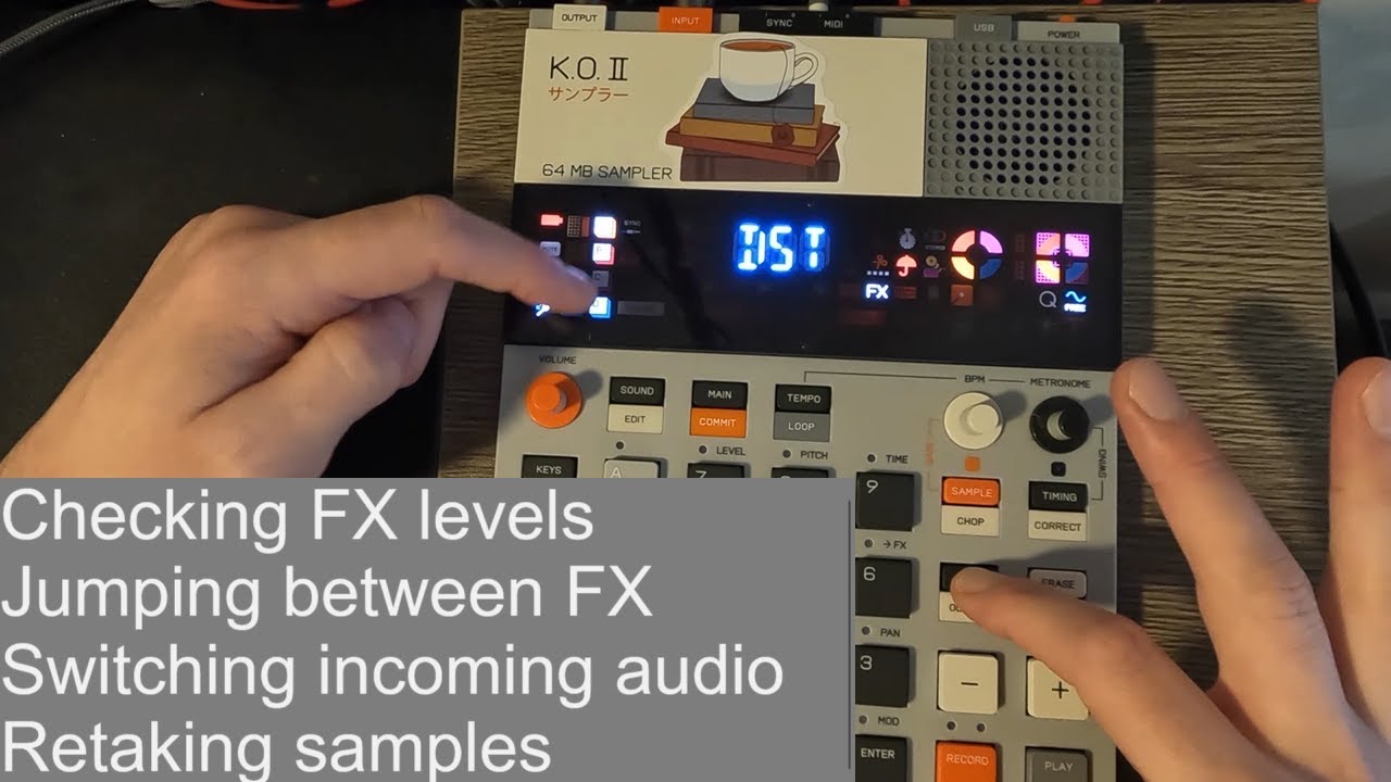 EP-133 K.O. II Tips 4: jumping between FX, viewing FX send levels, and using timing while editing