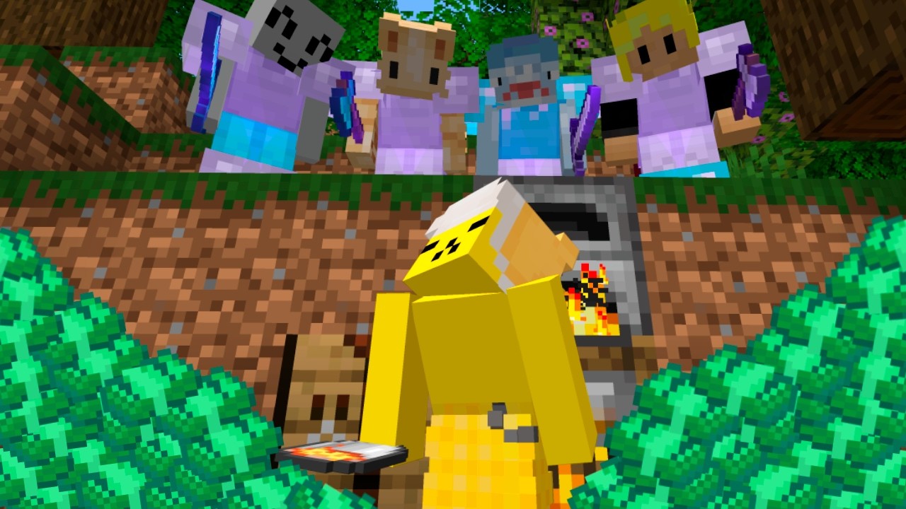 Fugi de 4 pessoas no Minecraft valendo DINHEIRO