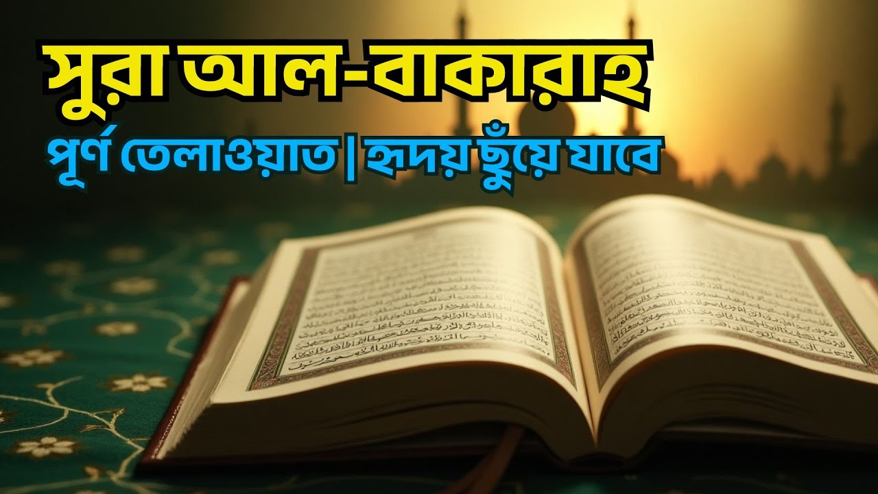সুরা আল-বাকারা পূর্ণ | Sura Al-Baqarah Full | প্রশান্তিময় ঘুমের জন্য সুন্দর কুরআন তেলাওয়াত