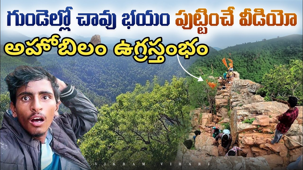 ప్రాణాలు గాలిలో కలిసిపోయే ప్రయాణం || 2800 అడుగుల ఎత్తులో Ahobilam ఉగ్ర స్తంభం ||Vikram vihari