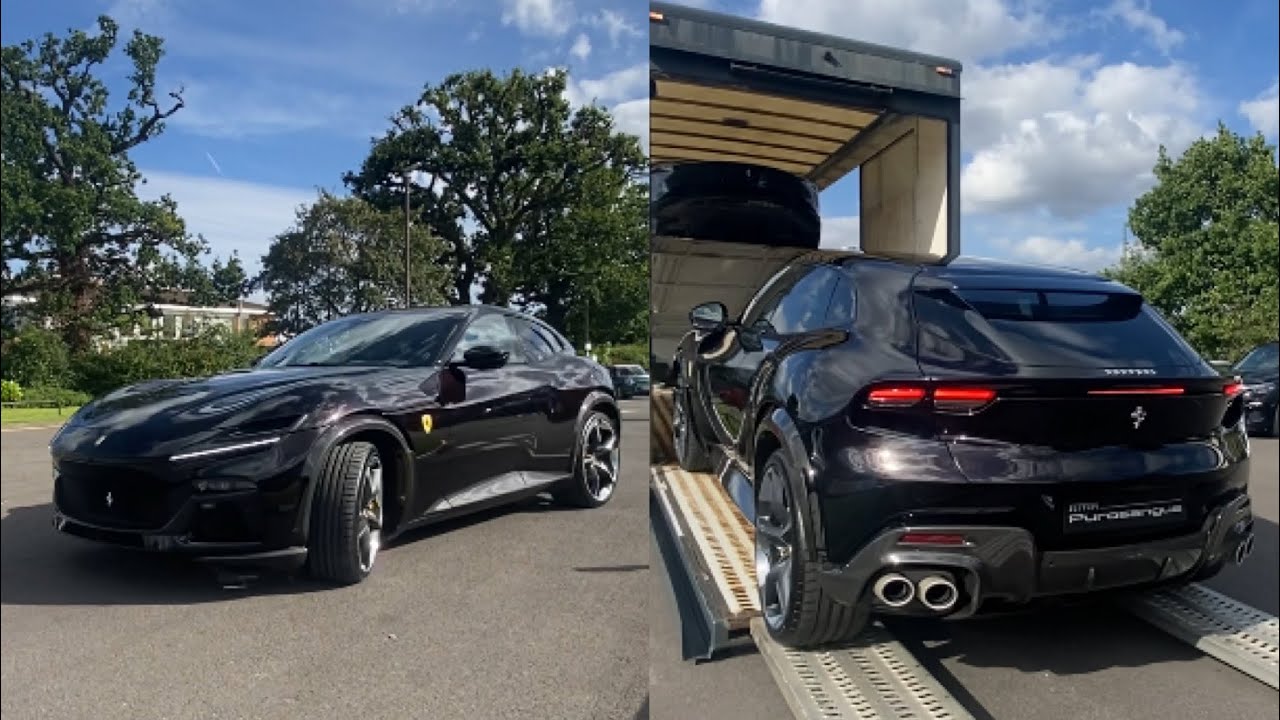 Startup and quick look at the interior and exterior of the brand new Ferrari Purosangue!!