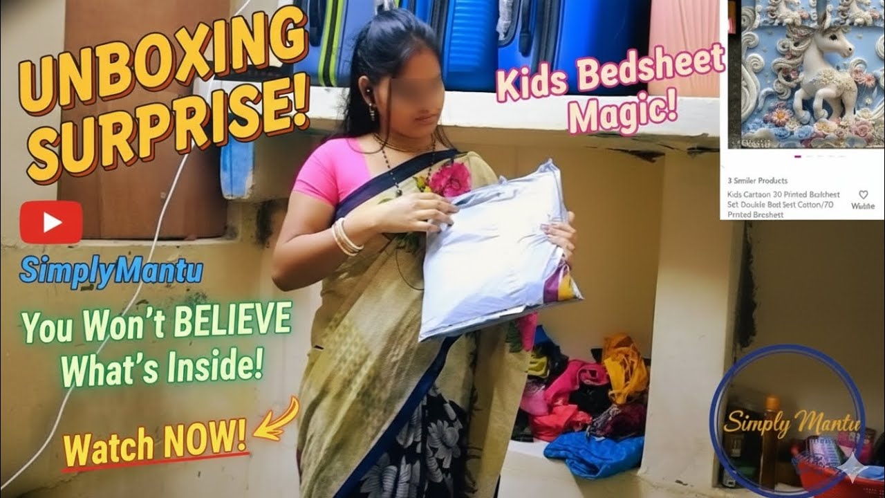 এত কম দামে এত সুন্দর বেডসিট! 😱 পার্সেলটা খুলেই অবাক হলাম | Bed Sheet Unboxing @SimplyMantu