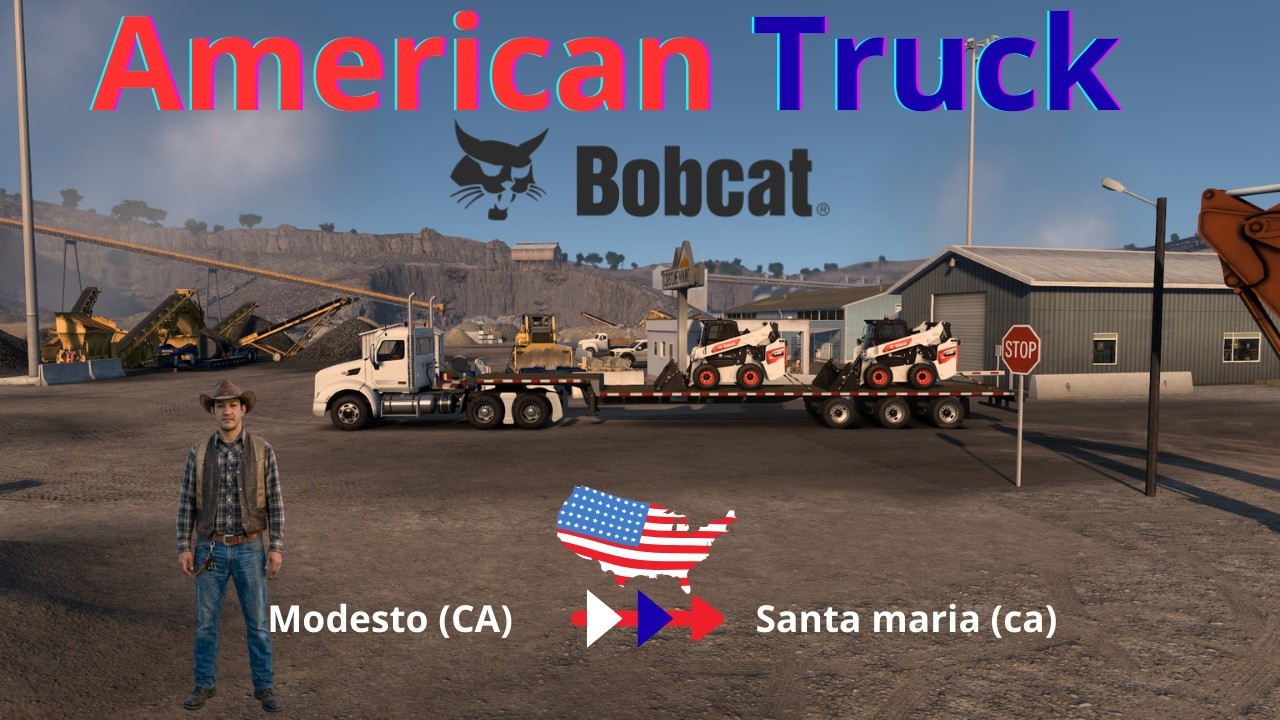 American Truck  #minicarregadeira  #bobcat  8T