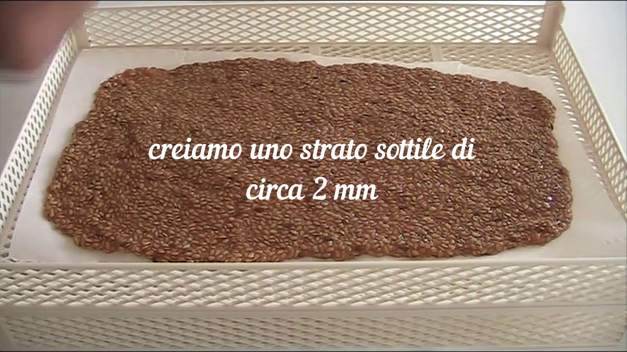 Flackers... La magia dei semi di lino... ricetta dei raw crackers preparati con l'essiccatore!