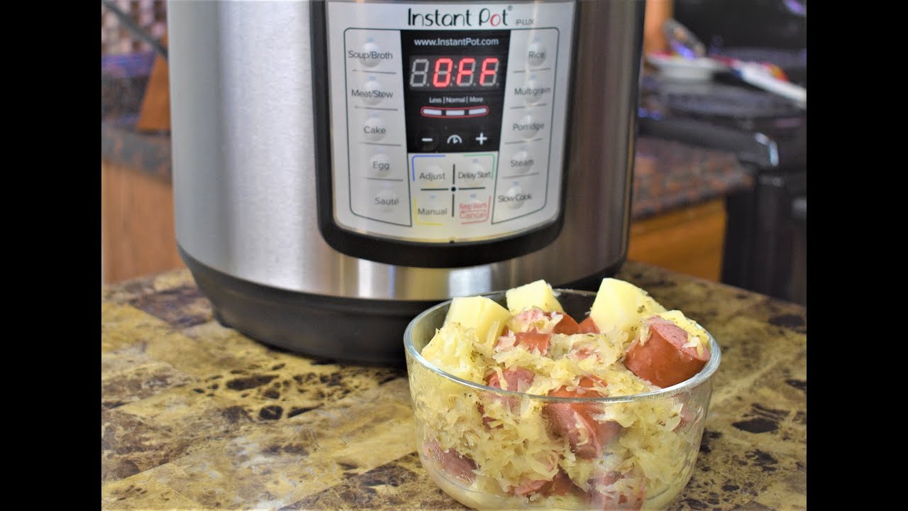 InstantPot Sausage, Sauerkraut, & Potatoes