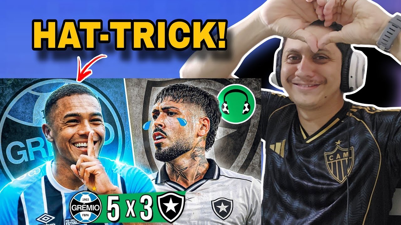 REACT - 🎵 GRÊMIO ATROPELA O BOTAFOGO! Futparódias 