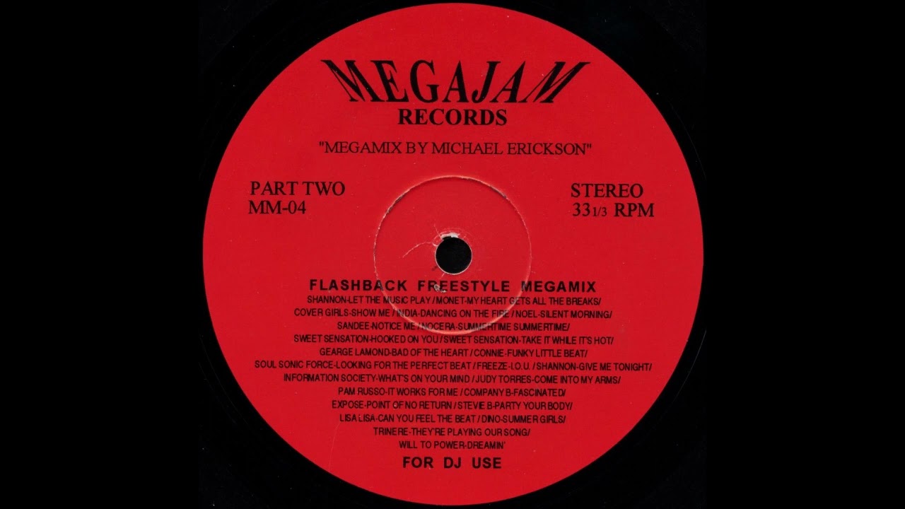 FLASHBACK FREESTYLE MEGAMIX * Michael Erickson * Megajam Records MM04