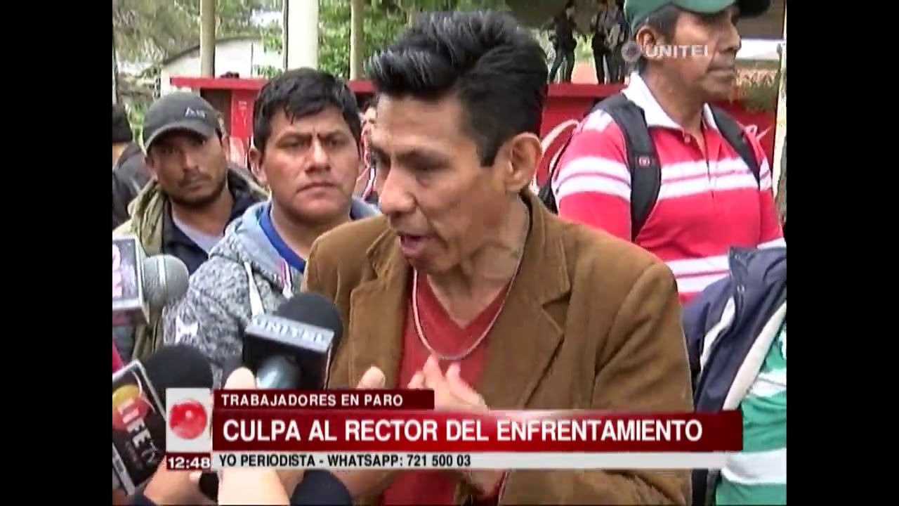 Sindicato de trabajadores culpa al rector de la UAGRM por enfrentamientos