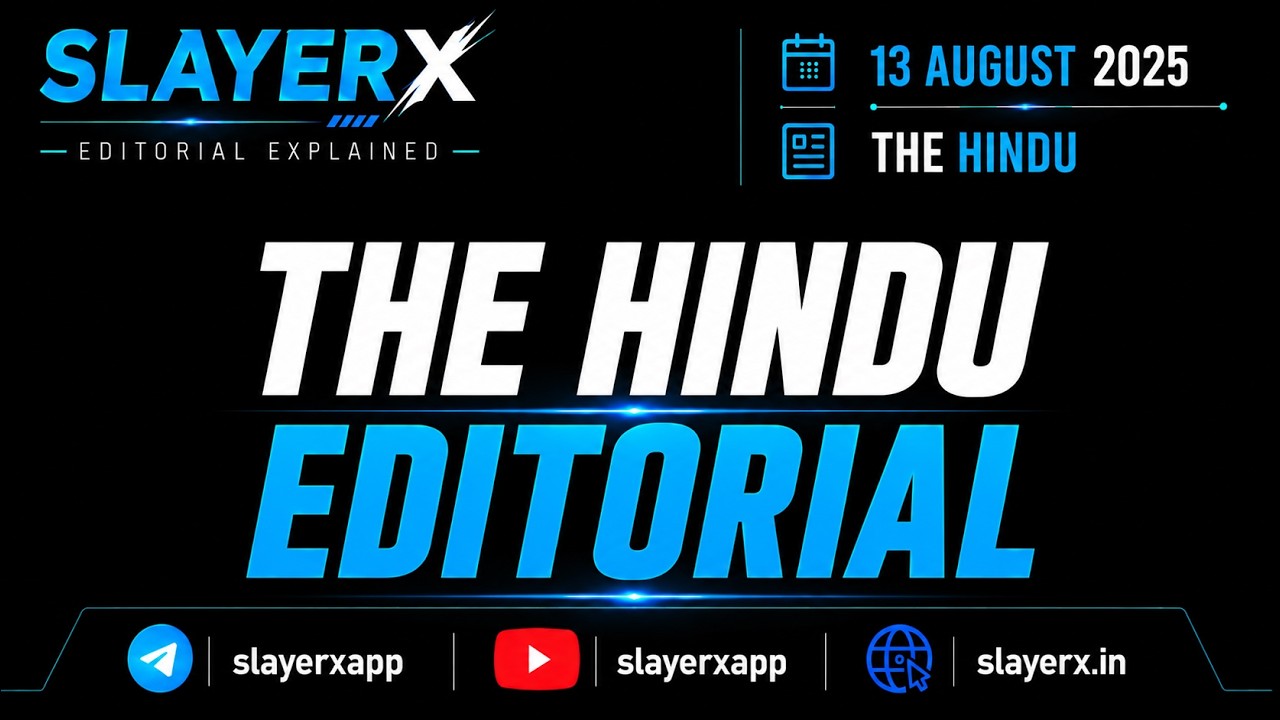 Tribunal Reforms Bill 2026 Explained | Indian Express Editorial 14 August 2026 | SlayerX
