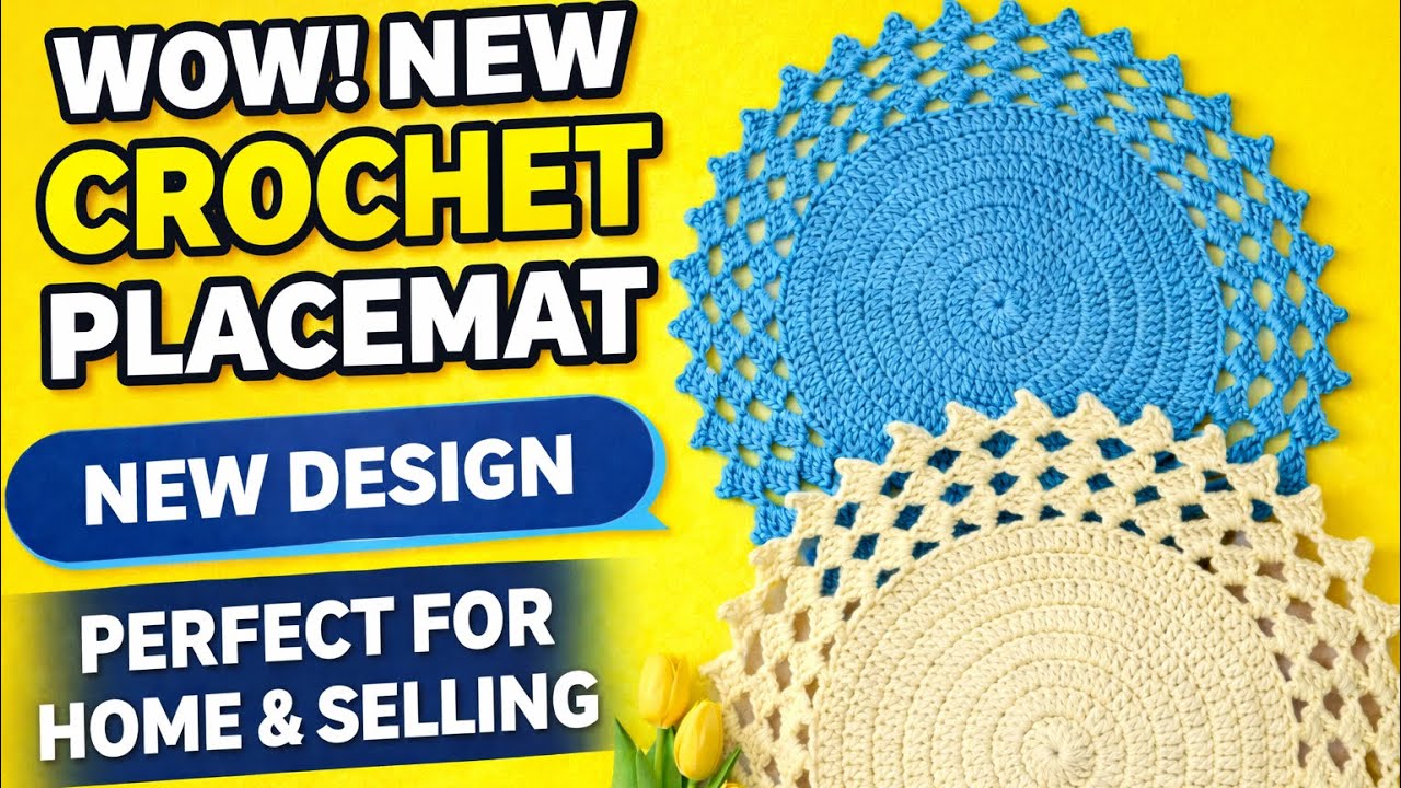 WOW! NEW CROCHET PLACEMAT 😍 || PERFECT FOR HOME & SELLING
