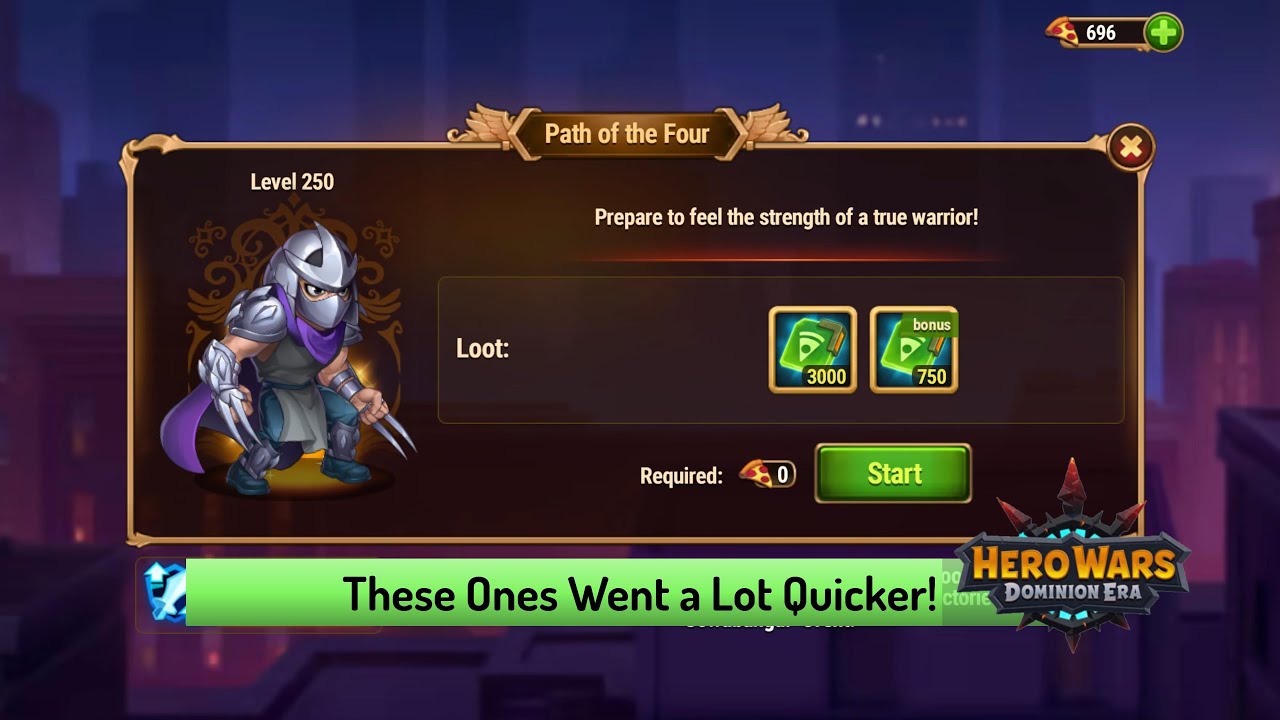 Beating Level 220-250 Path of the Four Bosses — Hero Wars: Dominion Era