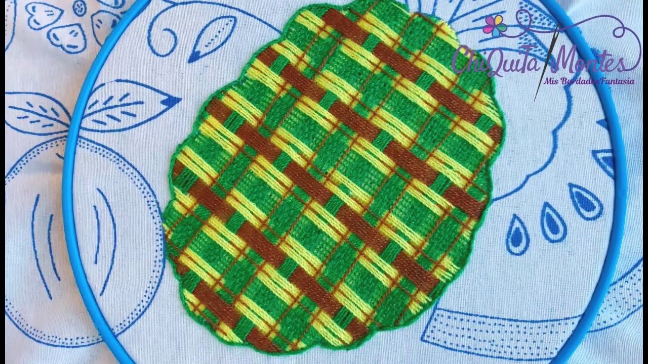 Bordado Fantasía Piña 11 / Hand Embroidery Pineapple 🍍 with Fantasy Stitch