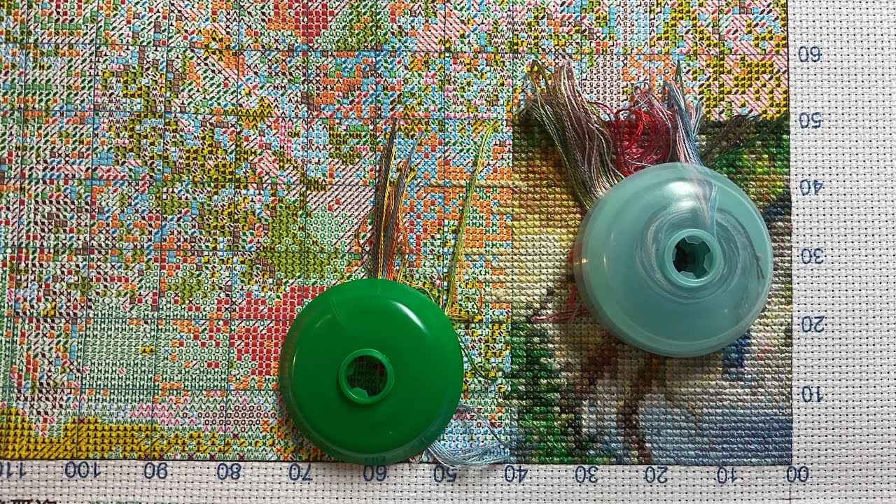 Tutoriel  - Utilisation des yoyos pour bobines les fils en attente #pointdecroix 