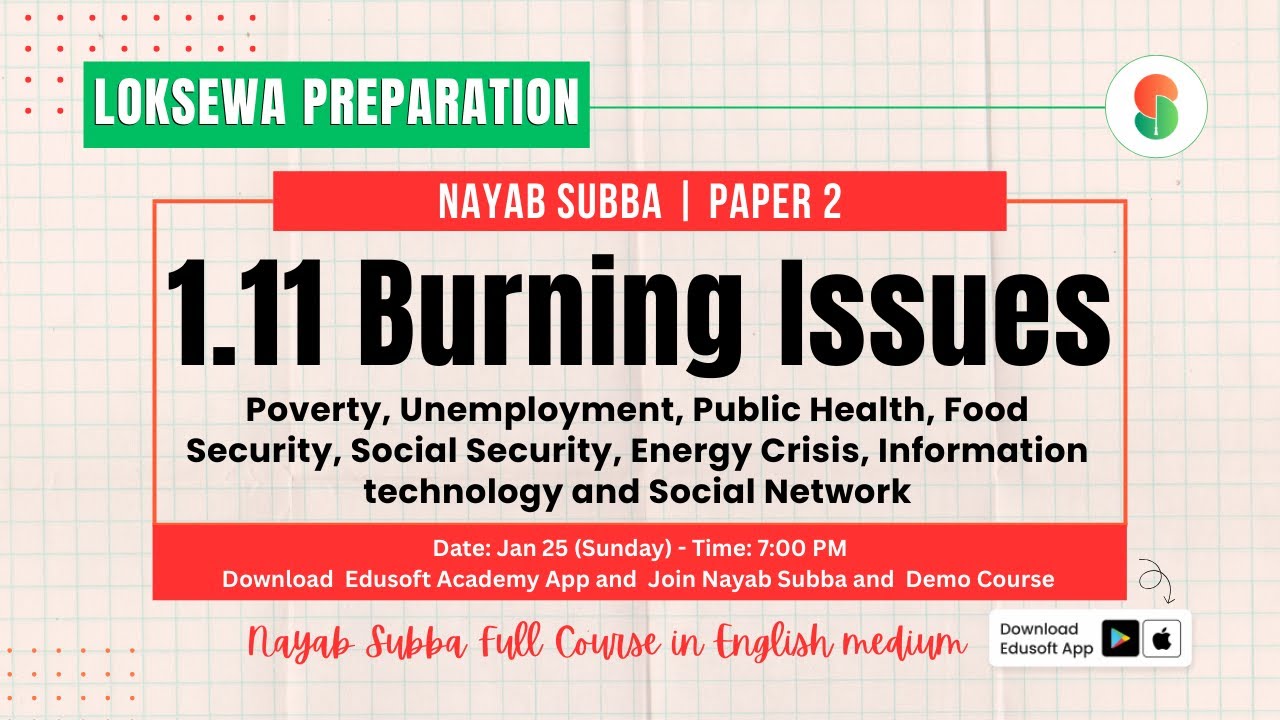 Burning Issues | Loksewa Nayab Subba Preparation | Raju Sir | #loksewa #nayabsubba #nasu