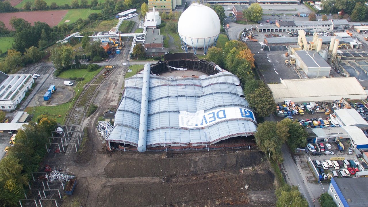 Sprengung Gasometer in Dortmund am 18.10.2015 - 5 Min. Film