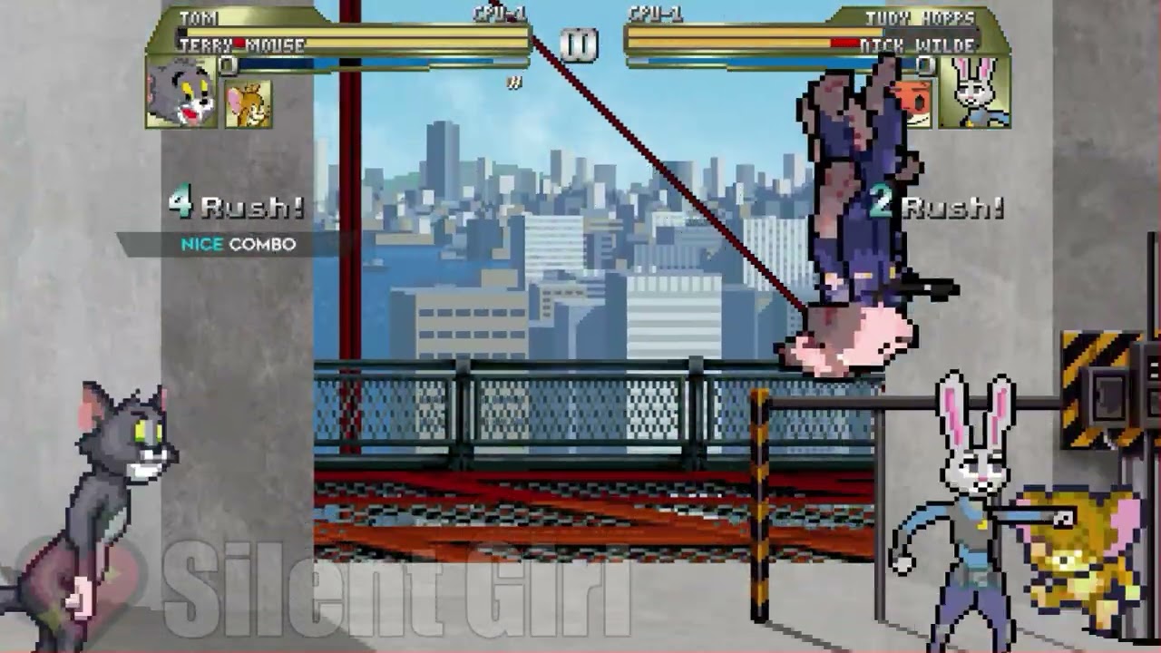 FOR @matthewsmith1999: Tom Cat (HTDD) & Jerry Mouse vs Judy Hopps & Nick Wilde - Mugen Battle