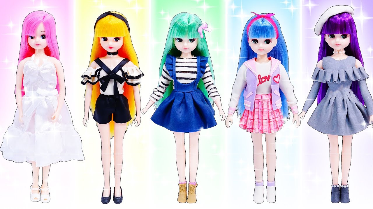 リカちゃん おねえちゃんが登場♥粘土の洋服でコーディネート✨カラフルかわいく変身🌼おもちゃ 人形 アニメ