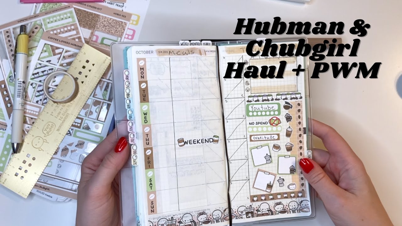 Hobonichi Weeks Plan With Me | Hubman and Chubgirl Sticker Haul