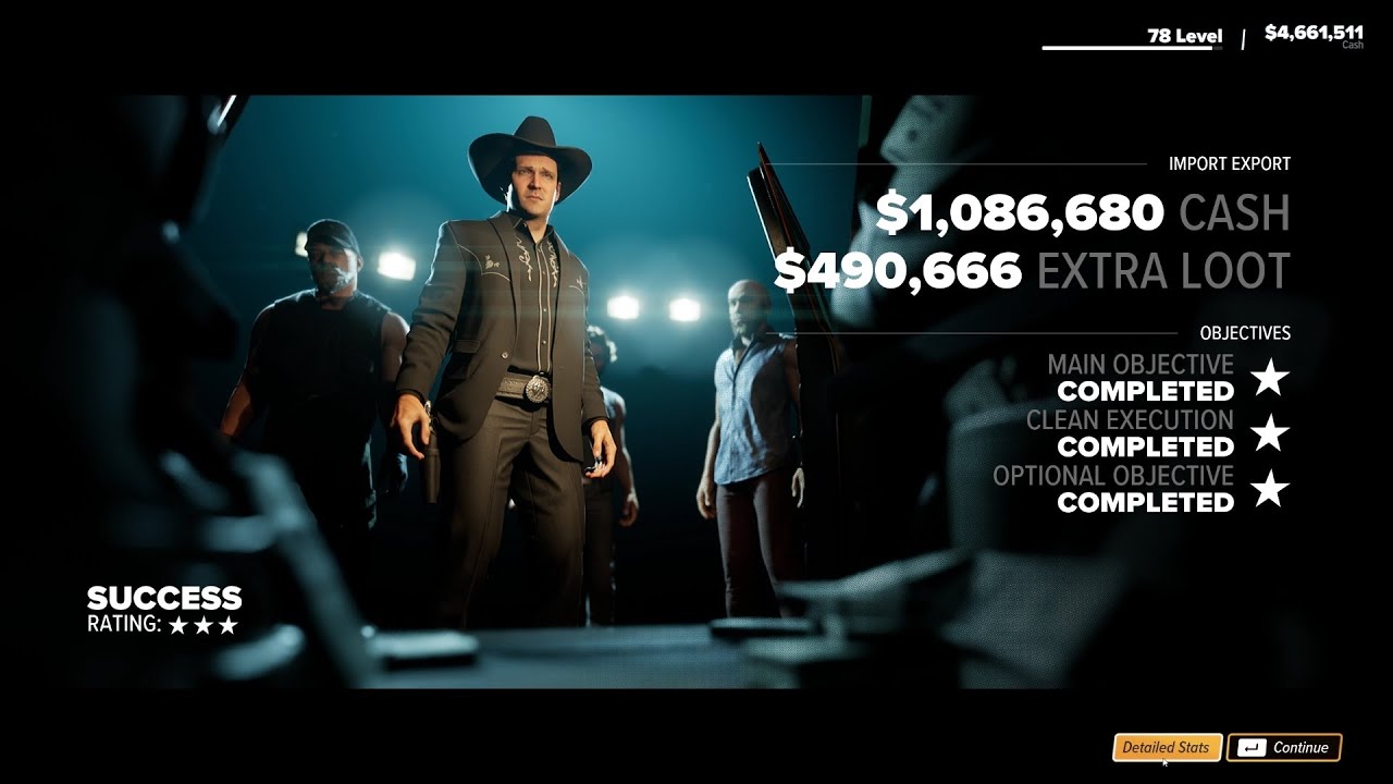 Crime Boss: Rockay City - Import Export, Solo: 3✰ Success