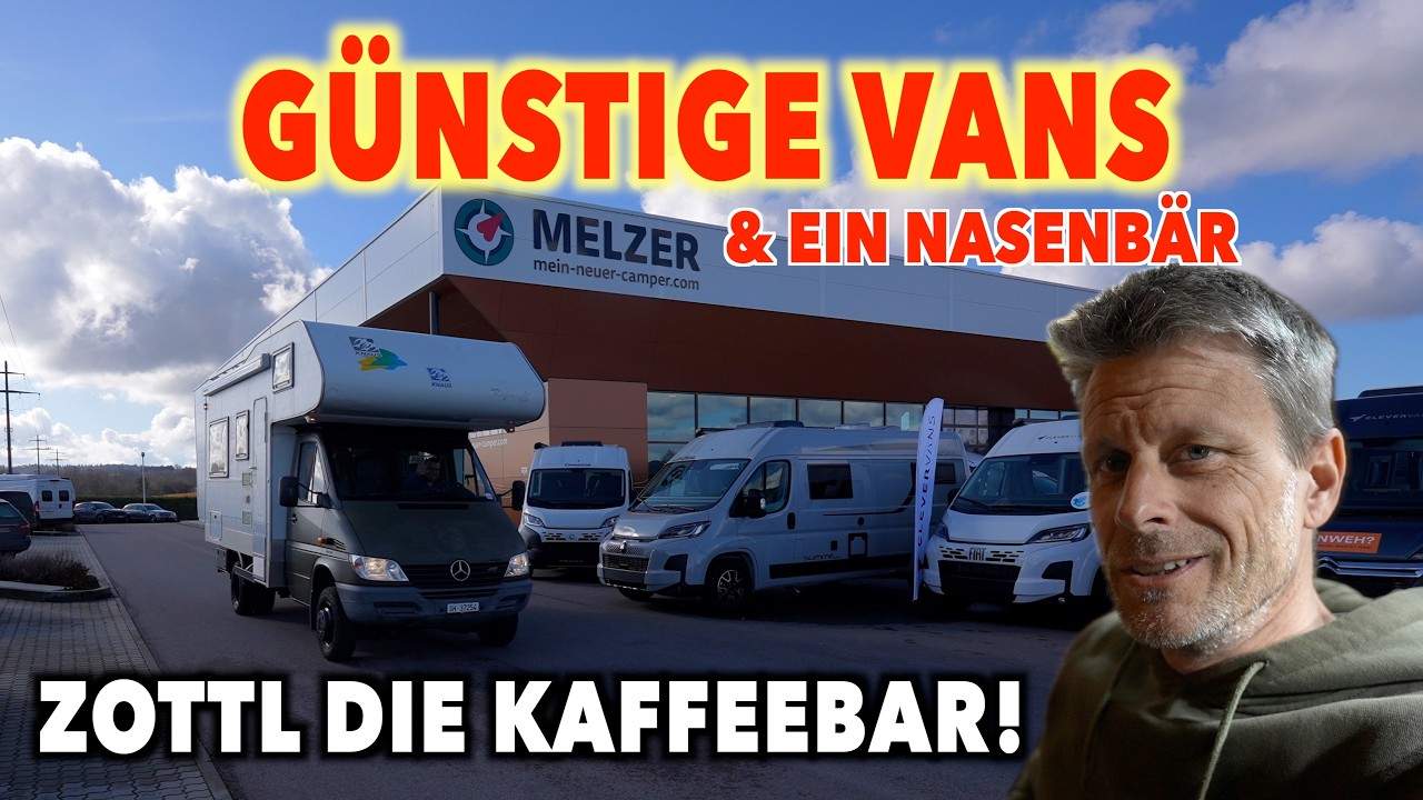 #1345 Günstige Vans, ab 49.990 EUR,  Sprinter mit Knaus Aufbau & Nasenbär | Abendessen in Österreich
