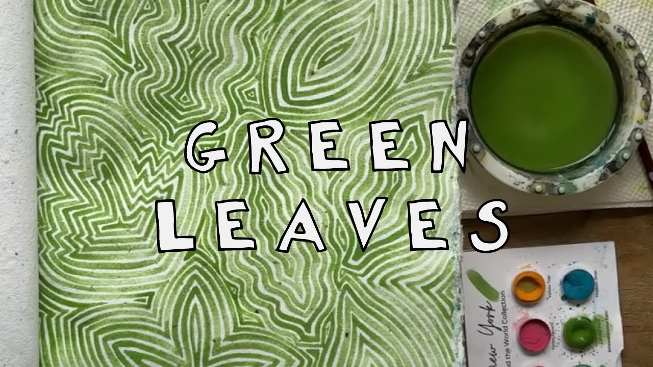 No Cuts Green Leaves Zentangle + Talking