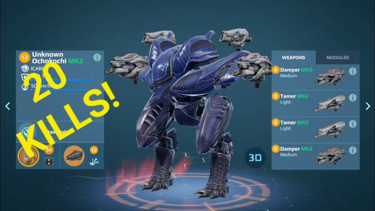 NEW BEST BUILD! 20 KILLS WITH DAMPER/TAMER OCHOKOCHI! IT'S UNKILLABLE! (War Robots)