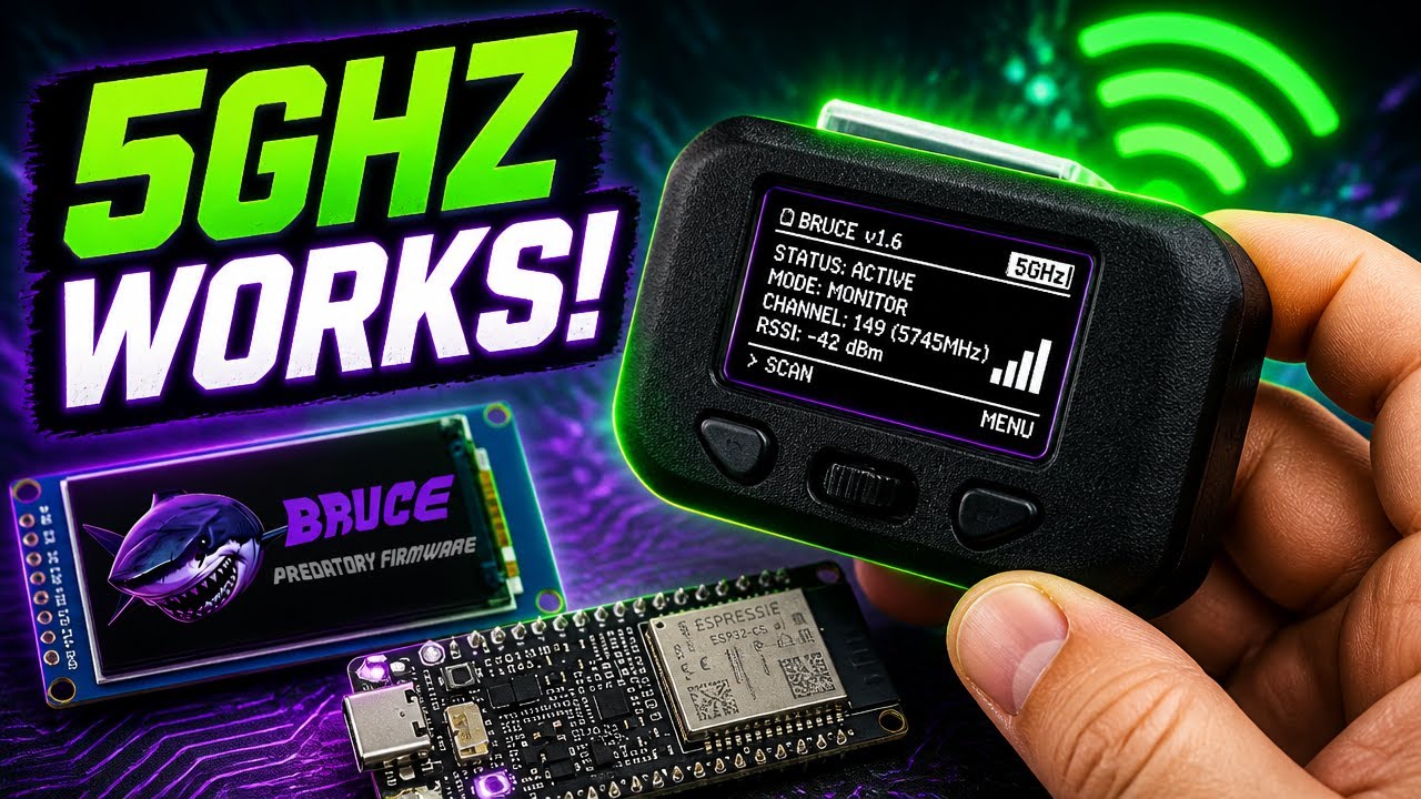 Bruce Firmware working with ESP32-C5 And Screen Support. 5GHz Works!