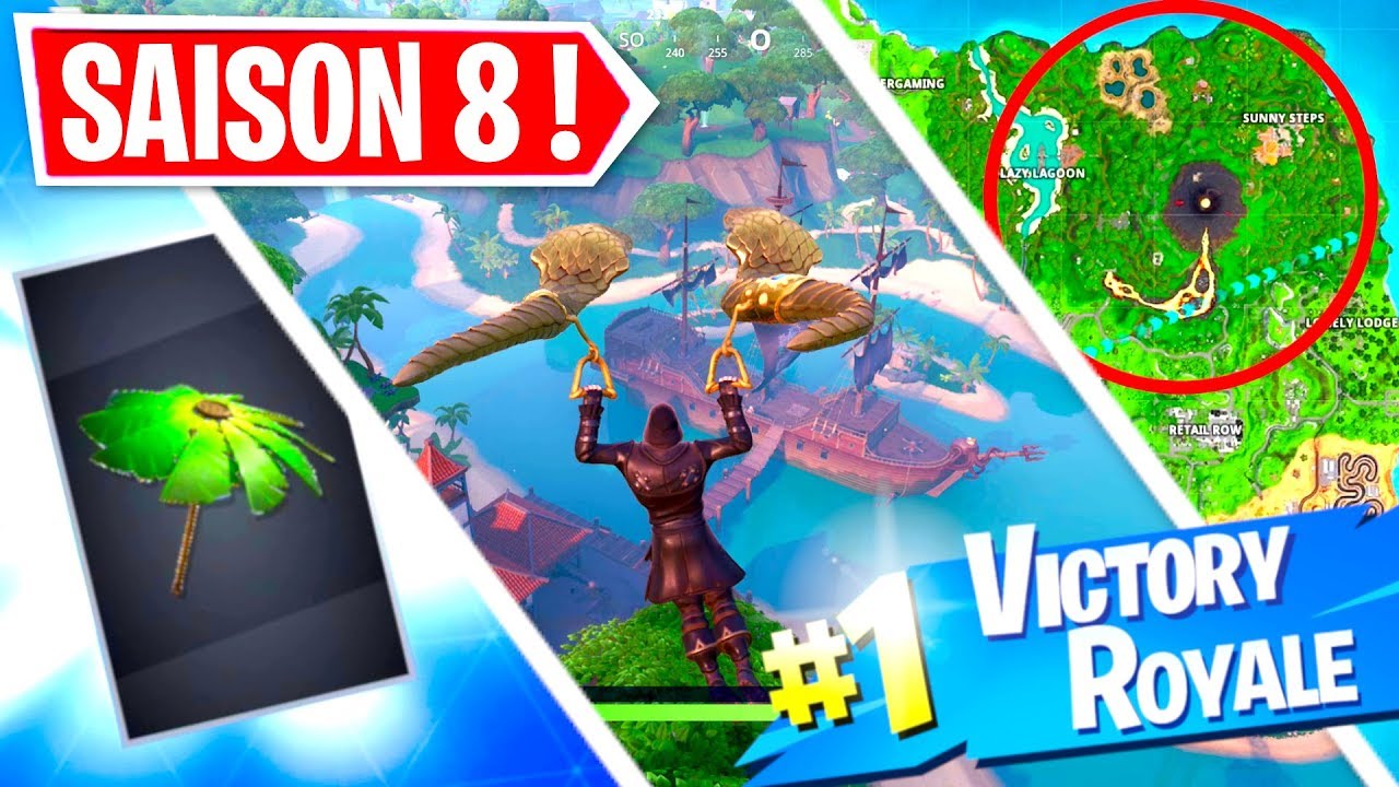 TOP1 SUR LA SAISON 8 DE FORTNITE !! (Nouvelle Map)