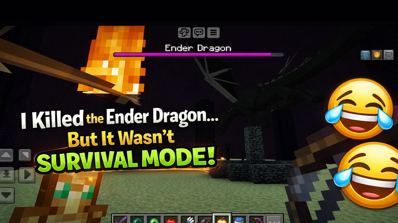 I defeated the Ender Dragon and then realized I wasn’t playing Survival!