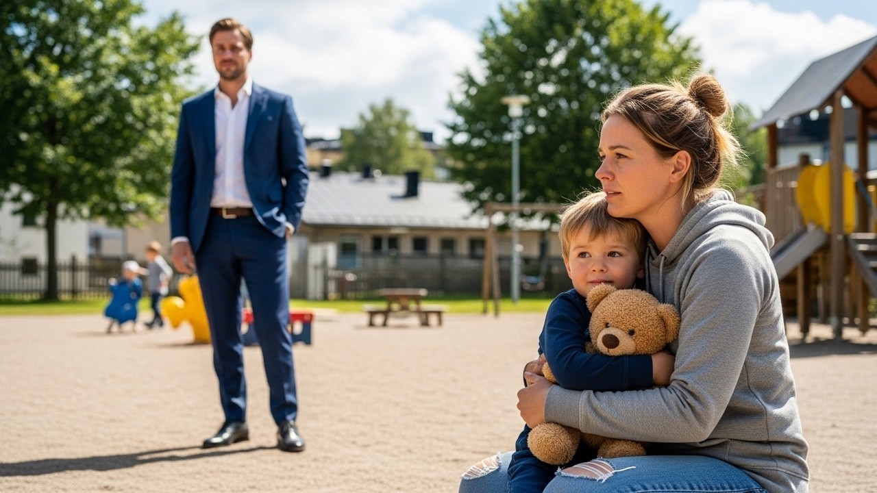 Liten pojke - Väntar på sin mamma - Säger en hemlighet som får en VD att börja gråta.