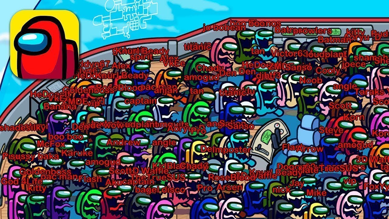 Among Us, but with 1 MILLION SEEKERS in AIRSHIP - HIDE n SEEK Mode