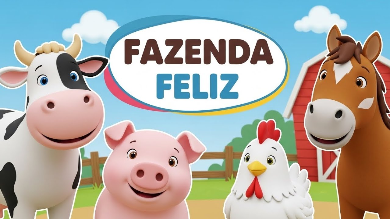 Fazendinha Feliz - Música Infantil para Crianças sobre animais 