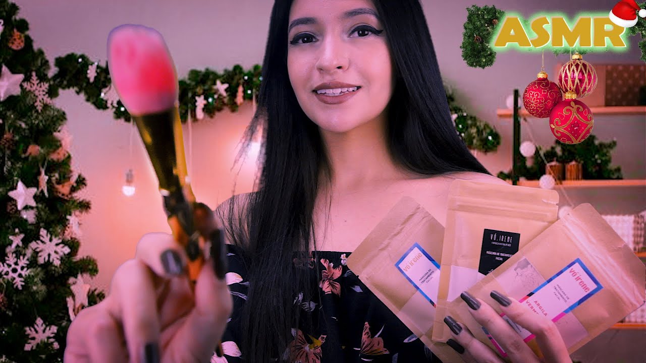 ASMR SPA DO SONO 🌙 Máscara Facial Noturna 💤 Pincel na Tela, Spray, Sons Realistas l ASMR BR