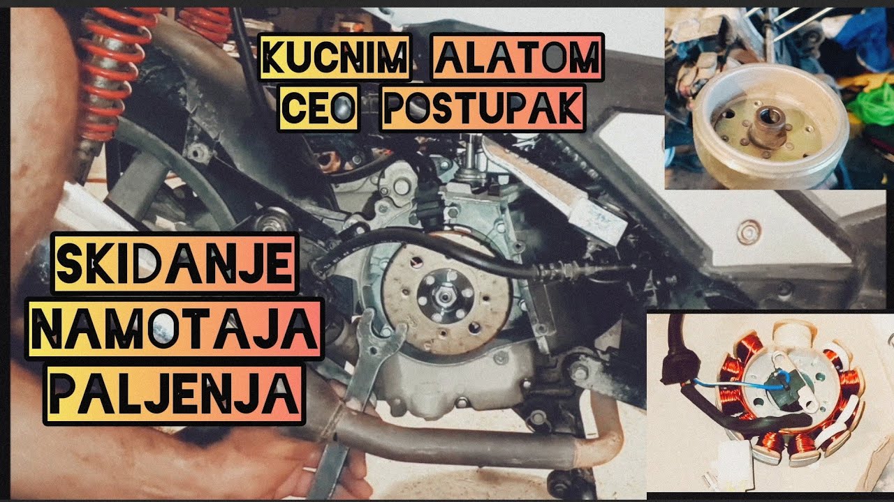 Skidanje namotaja paljenja sa 2t ,4t Skutera,i montaza novog paljenja