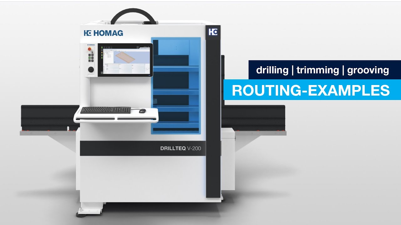 CNC Processing Center DRILLTEQ V200 routing examples