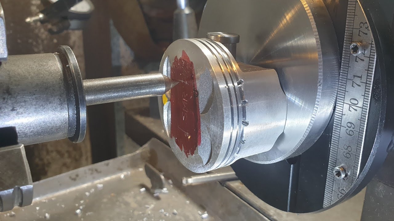 Test gá móc piston trên máy tiện