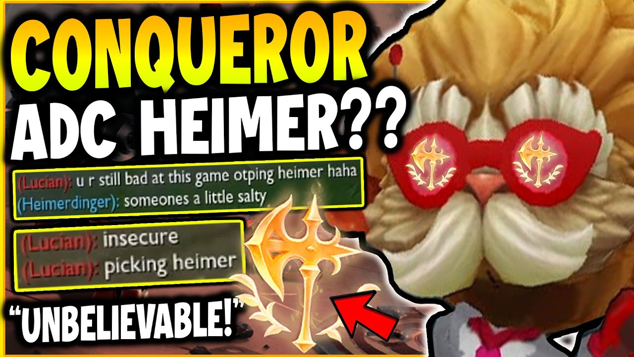 Conqueror Heimerdinger ADC...is actually FANTASTIC? It super tilted botlane! - League of Legends