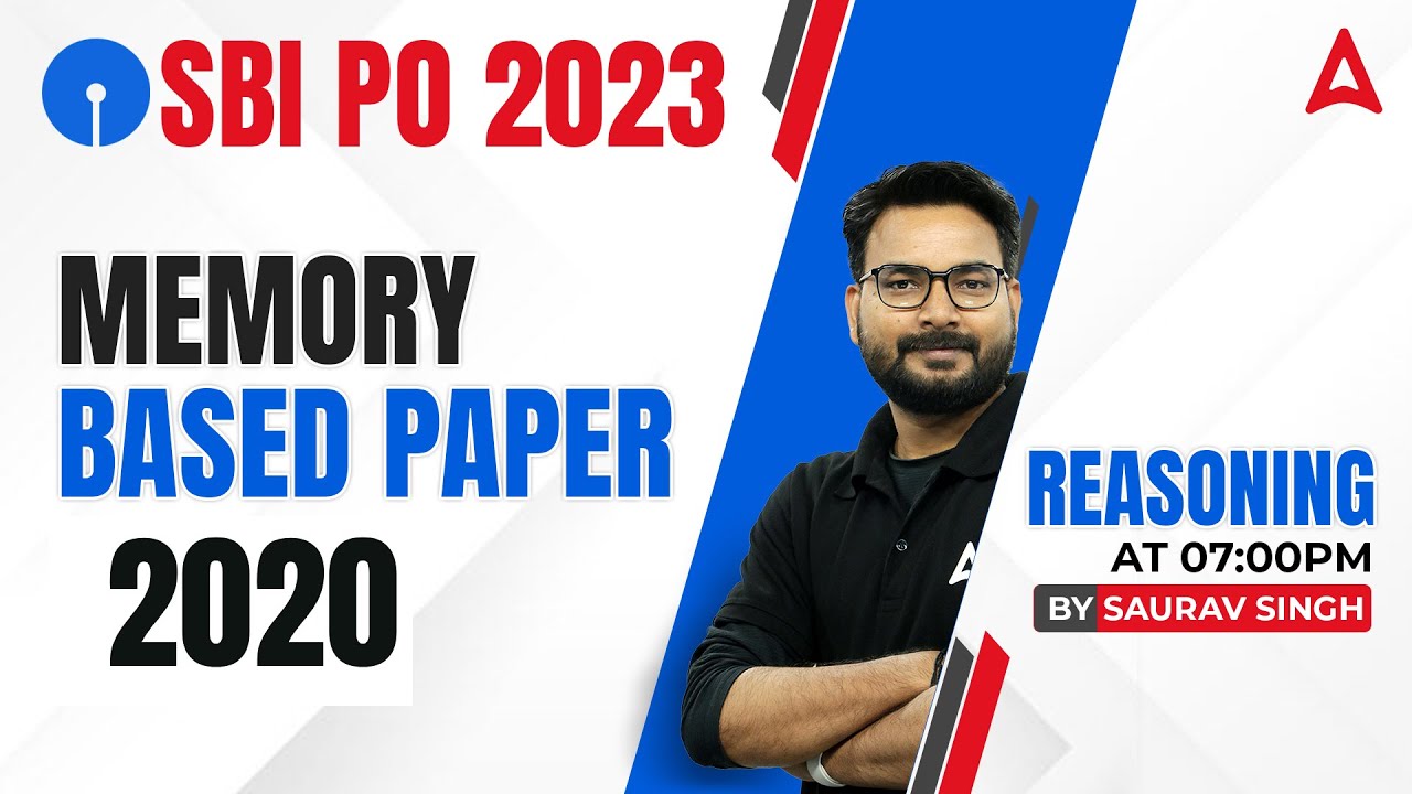 SBI PO 2023 | SBI PO Reasoning Memory Based Paper 2020 | Reasoning By Saurav Singh