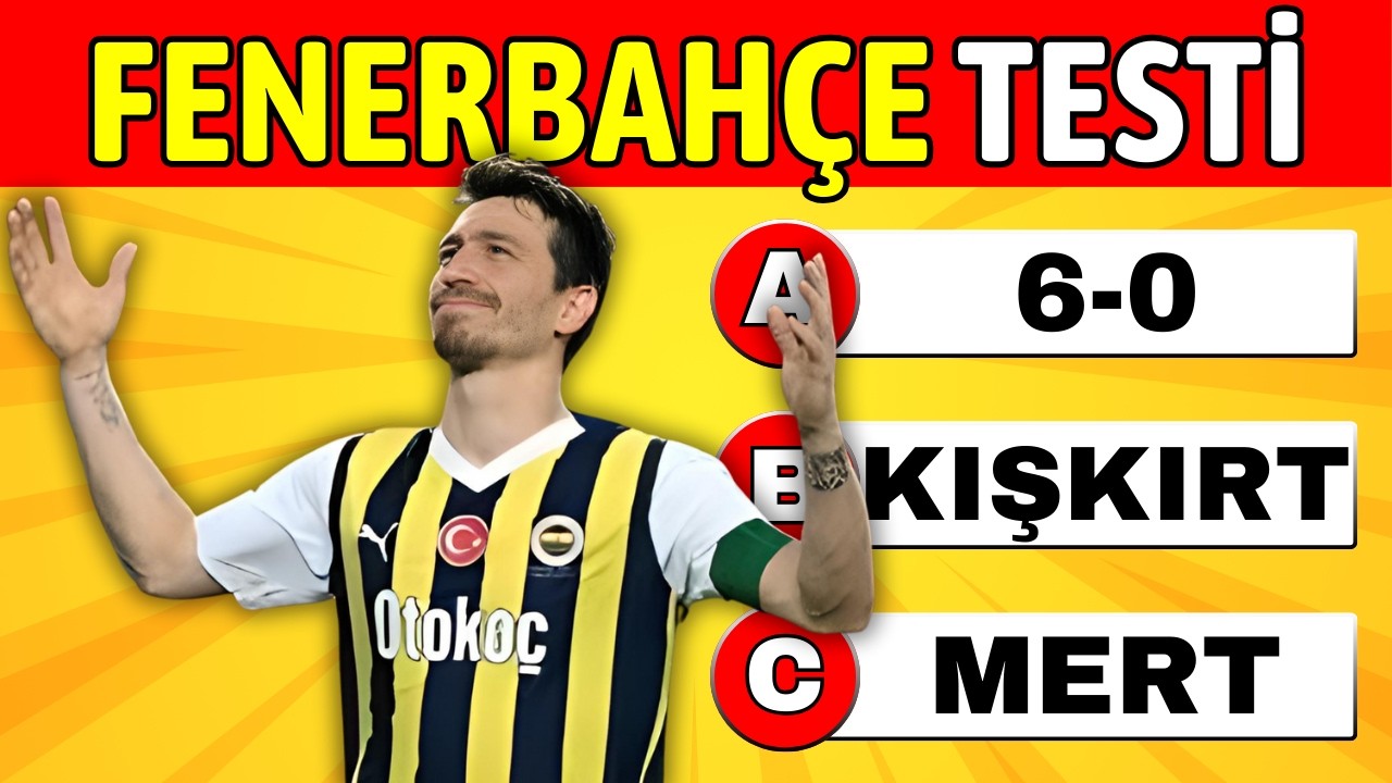 Fenerbahçe'yi Ne Kadar Tanıyorsun❓🤔 Fenerbahçe Bilgi Yarışması❗️Fenerbahçe Testi 🥳