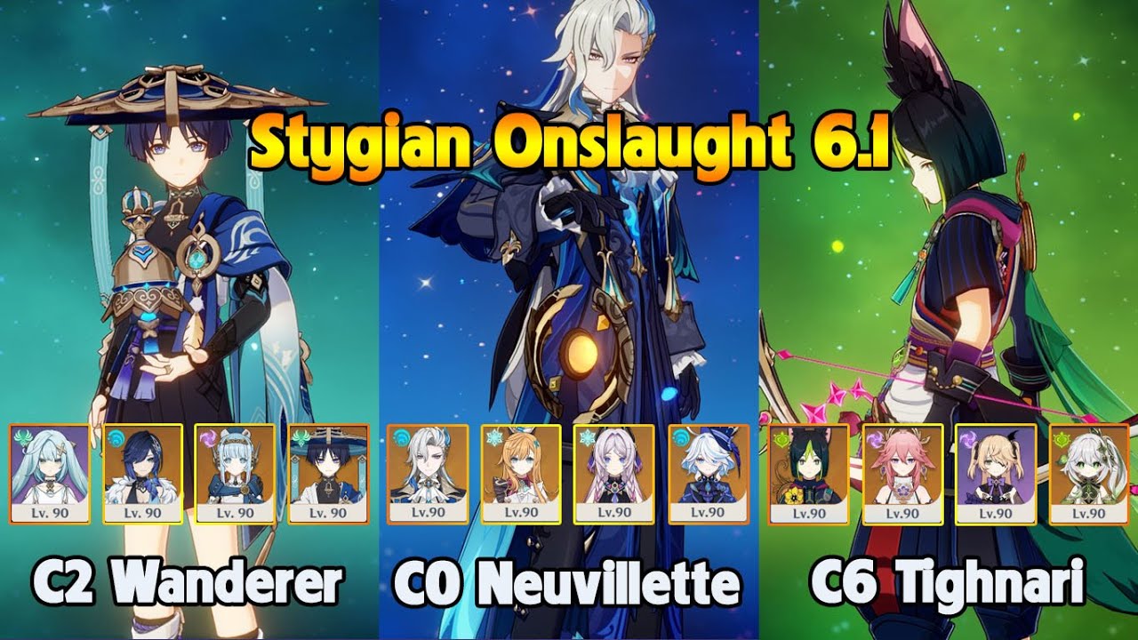 Stygian Onslaught 6.1 Fearless C2 Wanderer - C0 Neuvillette - C6 Tighnari