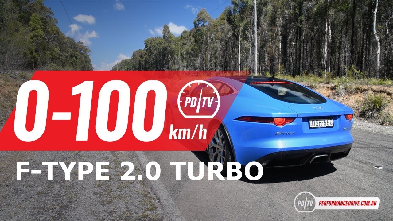 2018 Jaguar F-Type 2.0 turbo 0-100km/h & engine sound