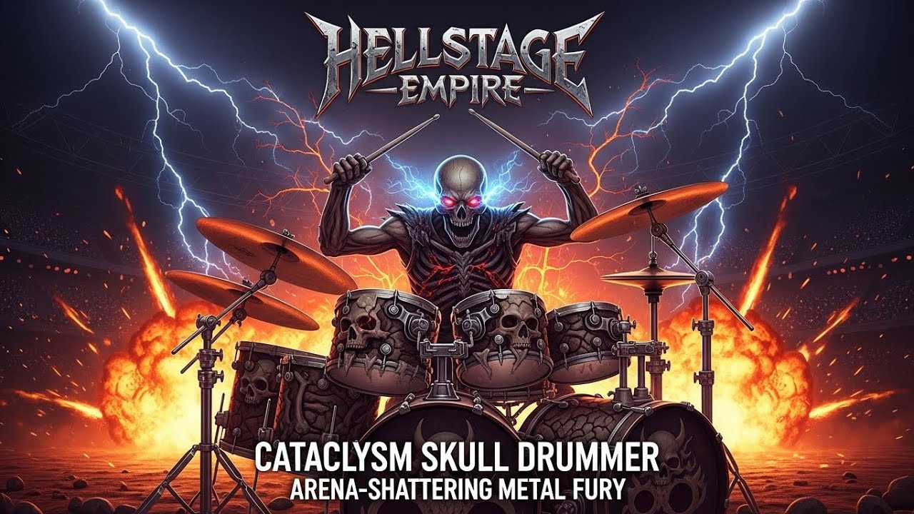 ⚡ Best Music HELLSTAGE EMPIRE 🔥 Cataclysm Skull Drummer 🎸 Arena-Shattering Metal Fury